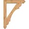 Ekena Millwork Olympic Arts and Crafts Smooth Bracket w/ Offset Brace, Western Red Cedar, 5 1/2"W x 26"D x 34"H BKT0604X26X34OLY03SWR - alternate 2